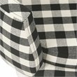 HomePop Traditional Cotton Plaid Pattern Decorative Pet Bed in Mini Black