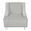HomePop Transitional Wood and Velvet Juvenile Swoop Chair in Gray Finish