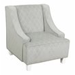 HomePop Transitional Wood and Velvet Juvenile Swoop Chair in Gray Finish