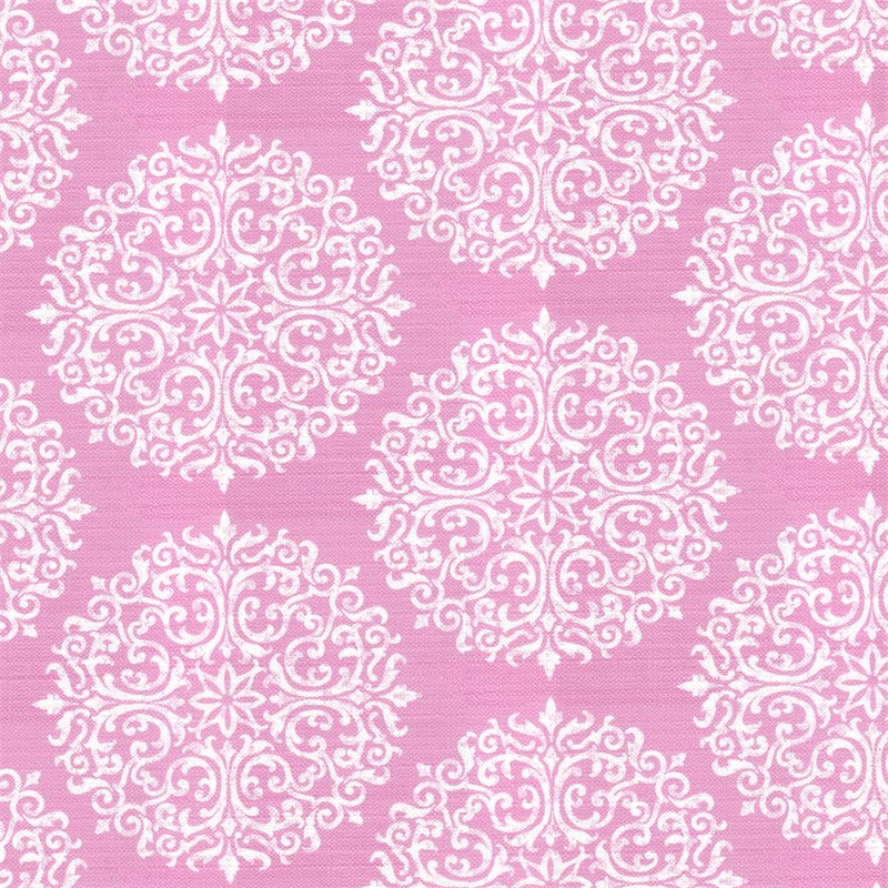 HomePop Traditional Wood and Fabric Kids' Chair in Pink Medallion Print