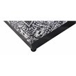 HomePop Cube Square Design Modern Tribal Pattern Fabric Ottoman in Black/White