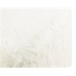 HomePop Cube Square Design Modern Faux Fur Fabric Ottoman in White