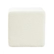 HomePop Cube Square Design Modern Boucle Fabric Ottoman in White