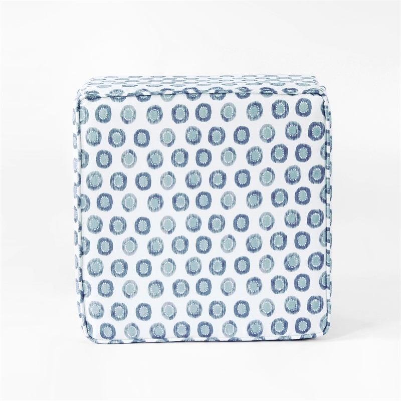 HomePop Square Transitional Fabric Storage Ottoman in Multi-Color