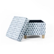 HomePop Square Transitional Fabric Storage Ottoman in Multi-Color