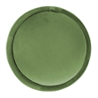 HomePop Round Transitional Velvet Upholstered Storage Ottoman in Forest Green