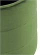 HomePop Round Transitional Velvet Upholstered Storage Ottoman in Forest Green