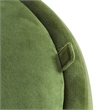 HomePop Round Transitional Velvet Upholstered Storage Ottoman in Forest Green