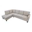 Star Home Living Marseille Linen Fabric Sectional Sofa Set in Gray