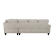 Star Home Living Marseille Linen Fabric Sectional Sofa Set in Gray