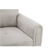 Star Home Living Marseille Linen Fabric Sectional Sofa Set in Gray