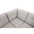 Star Home Living Marseille Linen Fabric Sectional Sofa Set in Gray