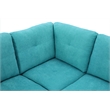 Star Home Living Marseille Linen Fabric Sectional Sofa Set in Green