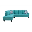 Star Home Living Marseille Linen Fabric Sectional Sofa Set in Green