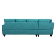 Star Home Living Marseille Linen Fabric Sectional Sofa Set in Green