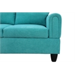 Star Home Living Marseille Linen Fabric Sectional Sofa Set in Green