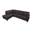 Star Home Living Marseille Linen Fabric Sectional Sofa Set in Red
