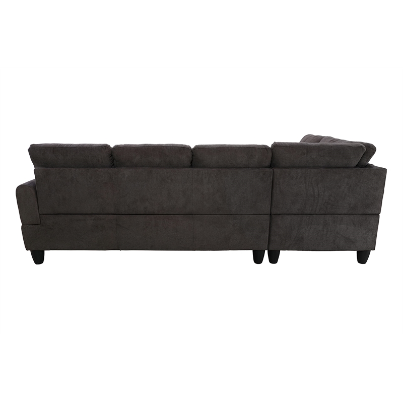 Star Home Living Marseille Linen Fabric Sectional Sofa Set in Red