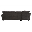 Star Home Living Marseille Linen Fabric Sectional Sofa Set in Red