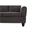 Star Home Living Marseille Linen Fabric Sectional Sofa Set in Red