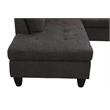 Star Home Living Marseille Linen Fabric Sectional Sofa Set in Red