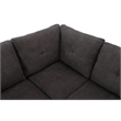 Star Home Living Marseille Linen Fabric Sectional Sofa Set in Red