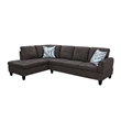 Star Home Living Marseille Linen Fabric Sectional Sofa Set in Red