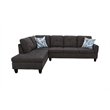 Star Home Living Marseille Linen Fabric Sectional Sofa Set in Red