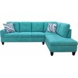 Star Home Living Puebla Linen Fabric Sectional Sofa Set in Green