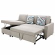 Star Home Living Hannah Microfiber Fabric Revers. Sectional Sofa in Gray