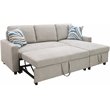 Star Home Living Hannah Microfiber Fabric Revers. Sectional Sofa in Gray