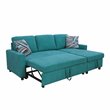 Star Home Living Hannah Microfiber Fabric Revers. Sectional Sofa in Green