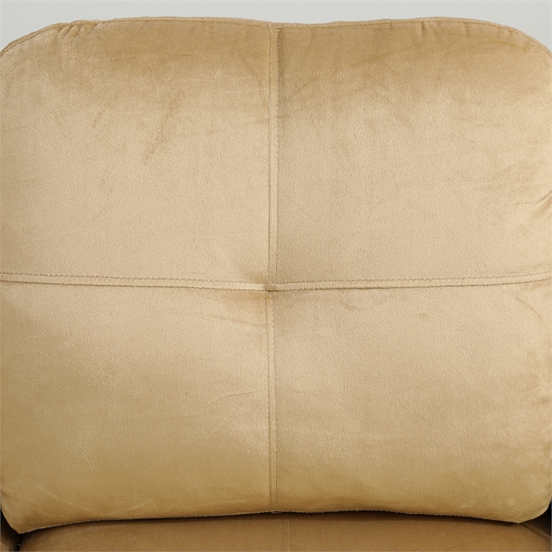 Beverly Fine Furniture Microfiber with Faux Leather Sofa Set With Ottoman Beige