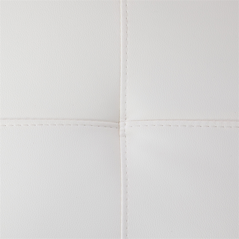 Star Home Living Corp Ben Faux Leather Left Sectional Sofa in White/Black