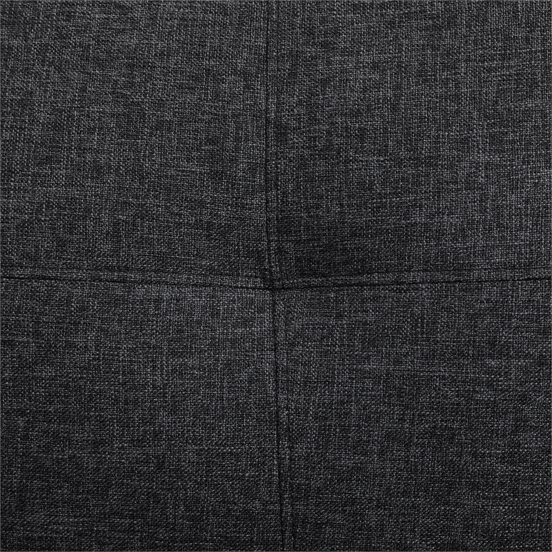 Star Home Living Corp Tracy Linen Fabric Left Facing Sectional in Black/Gray