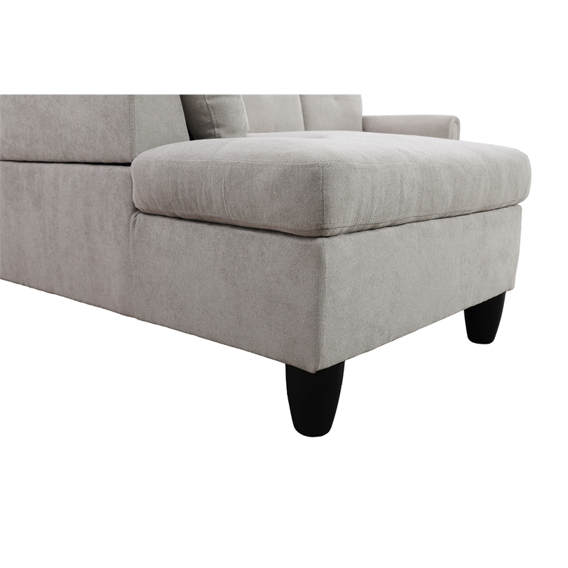 Star Home Living 3PC Left-Facing Sectional Sofa with Ottoman