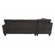 Star Home Living 3PC Sectional Sofa with Ottoman (Dark Brown)
