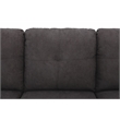Star Home Living 3PC Flannelette Sectional Sofa with Ottoman (Dark Brown)