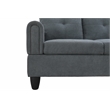 Star Home Living 3PC Sectional Sofa with Ottoman (Dark Gray)