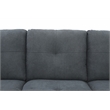 Star Home Living 3PC Sectional Sofa with Ottoman (Dark Gray)