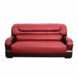 Star Home Living 2 Pieces Genuine Leather Living Room Set in Red
