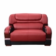 Star Home Living 2 Pieces Genuine Leather Living Room Set in Red