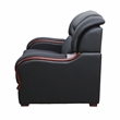 Star Home Living 2 Pieces Genuine Leather Living Room Set in Black