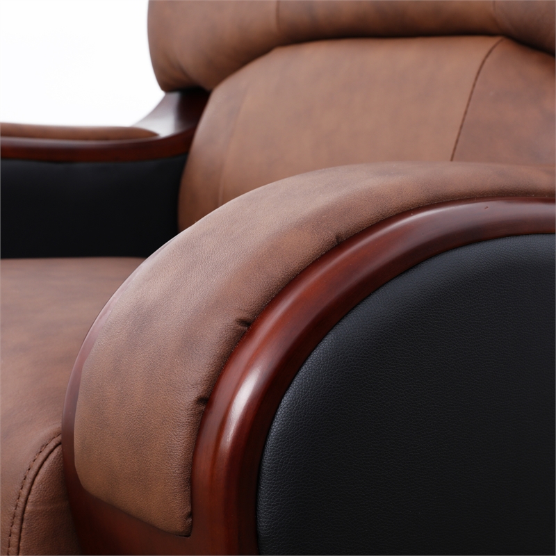 Star Home Living 2 Pieces Genuine Leather Living Room Set in Brown