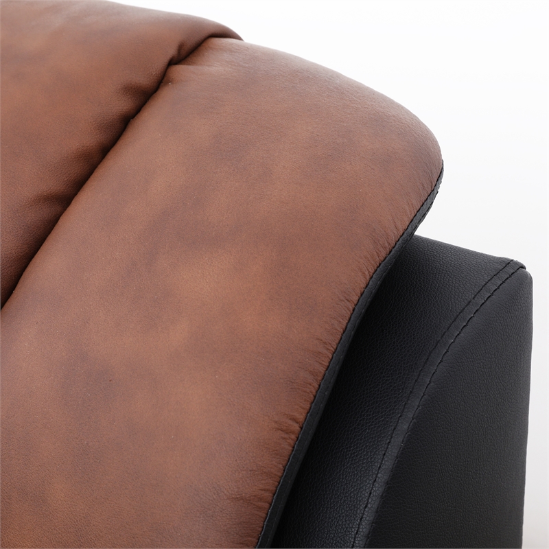 Star Home Living 2 Pieces Genuine Leather Living Room Set in Brown