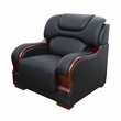 Star Home Living 3 Pieces Genuine Leather Living Room Set in Black