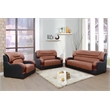 Star Home Living 3 Pieces Genuine Leather Living Room Set in Brown