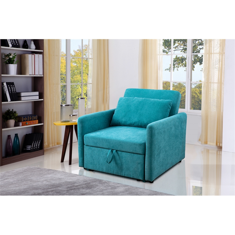 Star Home Living Sea Green Flannelette Standard Recliner