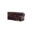 Star Home Living Leather Upholstered 6-Piece Reclining Sofa Set in Brown
