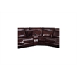 Star Home Living Leather Upholstered 6-Piece Reclining Sofa Set in Brown